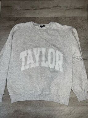 The Bar x Taylor Swift Collab Gray Crewneck Sweatshirt